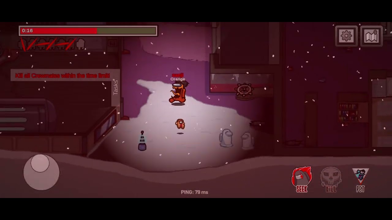 Playing haid and seek in among us 