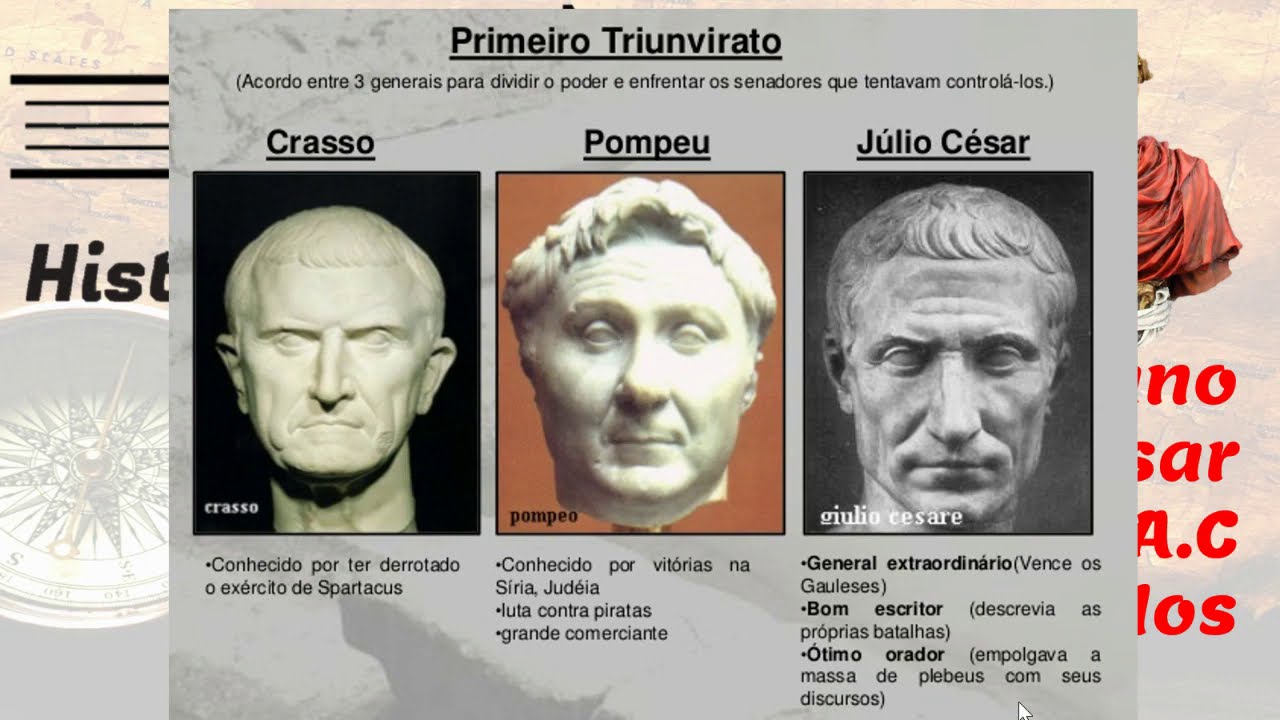 História do Mundo Império Romano Julio César part 4 Triunvirato - YouTube
