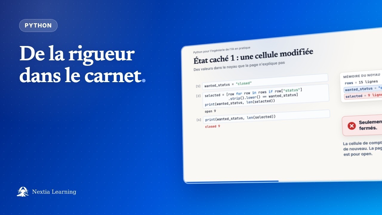 De la rigueur dans le carnet | Python | Nextia Learning - YouTube