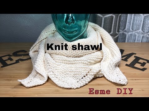 How to knit very easy shawl