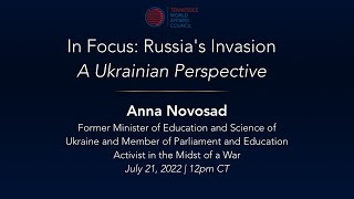 Russia’s War in Ukraine: Implications for Ukraine | Anna Novosad