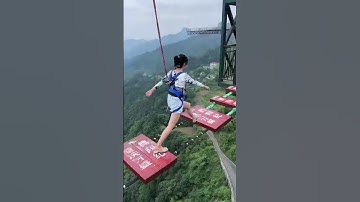 Bungee Jumping With Rope In Beautiful Place:Asmr Bungee Jumping#travel#funny