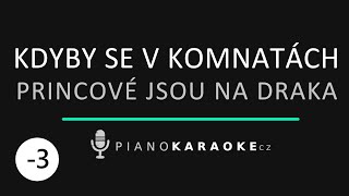 Princové jsou na draka - Kdyby se v komnatách (Nižší tónina) | Piano Karaoke Instrumental