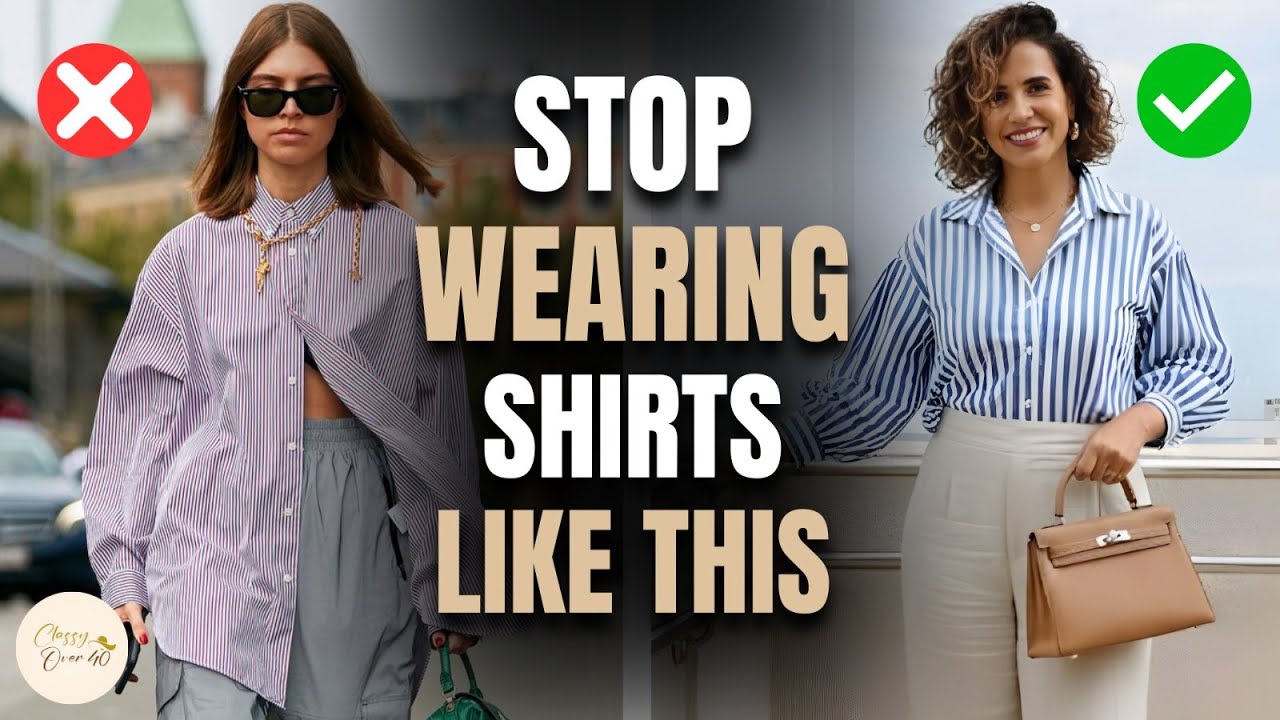 9 правил выбора стильной рубашки для женщин старше 40 лет для повседневной носки.