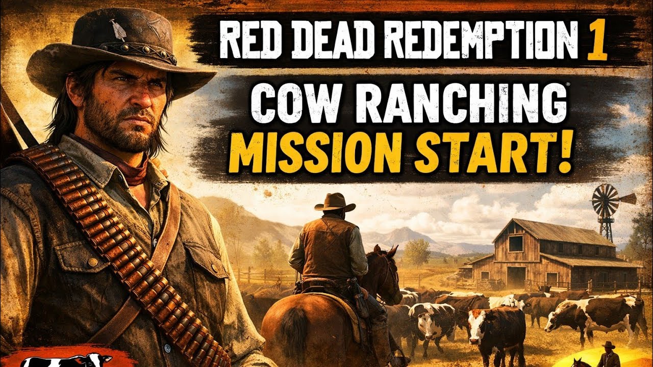 Red Dead Redemption 1 – Cow Ranching Begins 🐄 | Story Gameplay | 4k Full HD video 