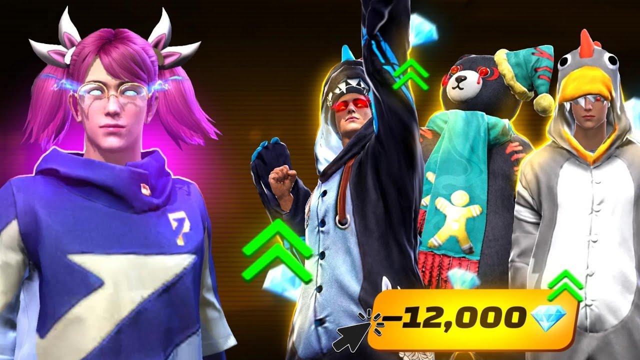 صرفت 12,000 جوهرة بفري فاير 🔥💎