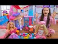 BARBİE İLE KOMŞUCULUK OYNUYORUZ! ADA İLE BARBİE AMİCİCİ OYUNCAK EV DÜZENLEME VİDEOSU EVCİLİK! 