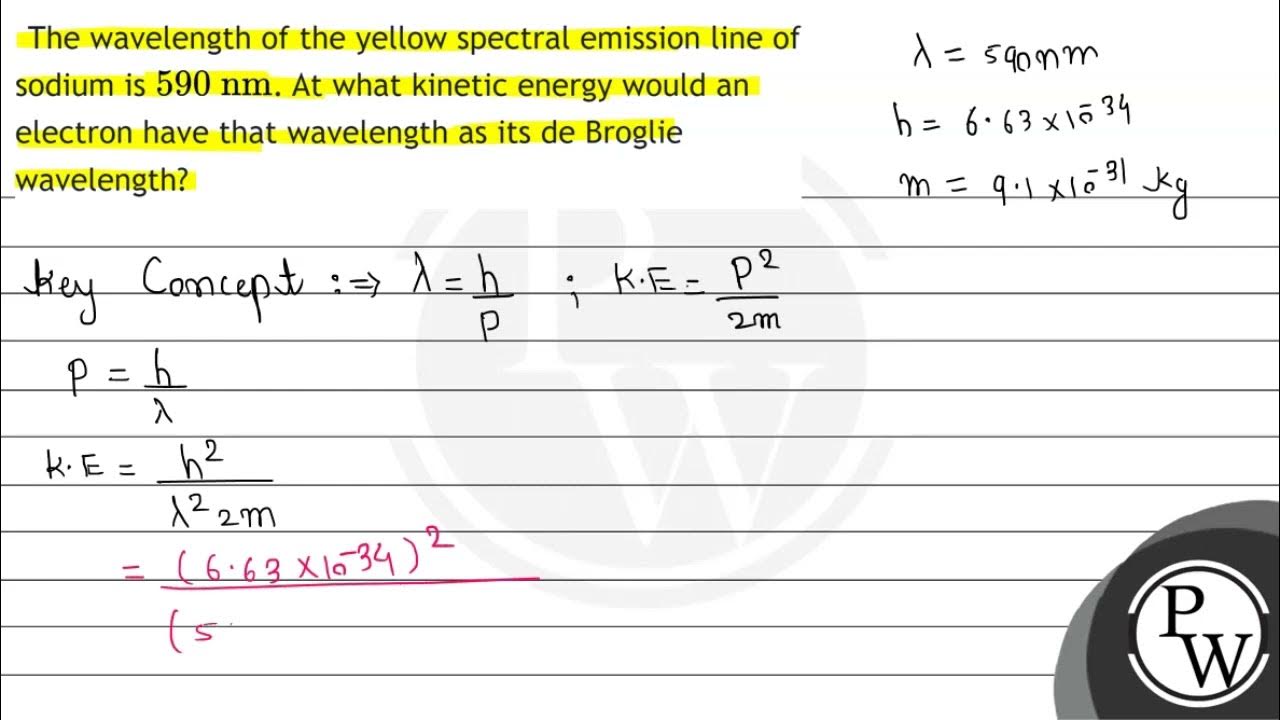 The wavelength of the yellow spectral emission line of sodium is \( 590