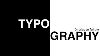 10 Typography rules to follow #typography #rules
