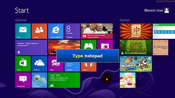 Windows 8 - How to add notepad tile to start screen (using mouse)