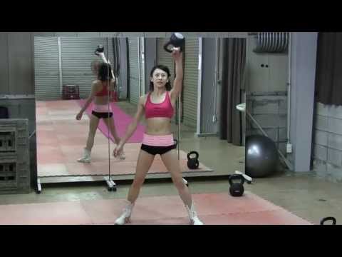 Princess 朝里紘乃 ケトルベル トレーニング 体幹引き締め系