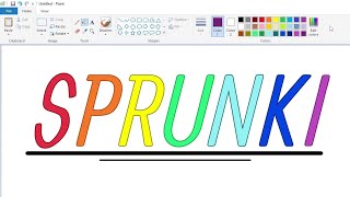 How To Draw The Sprunki Logo Using Ms Paint How To Draw On Your Computer