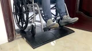 Wheelchair threshold ramp for curb door way!