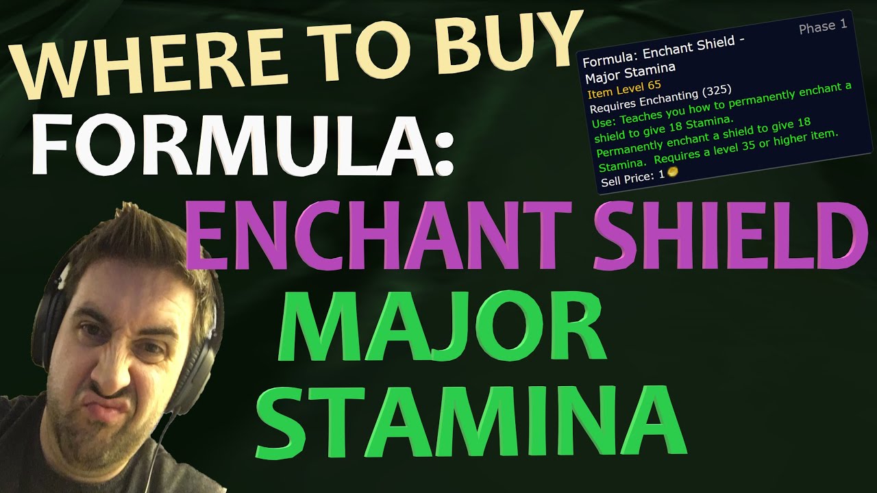 Where to Buy Enchant Shield Major Stamina Classic TBC YouTube