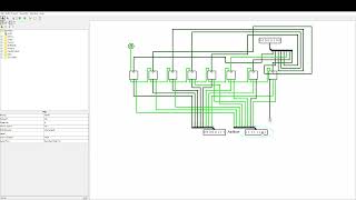 Day 1 of creating a 8bit computer in logism: 8bit Adder