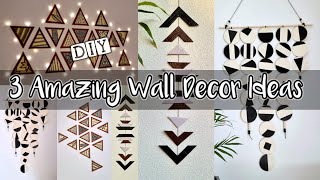 3 Super Creative DIY Wall Décor Ideas | 3 Amazing Pinterest Inspired Wall Art | DIY Home Decor Ideas