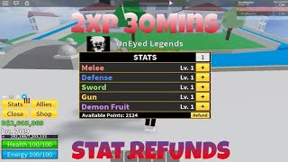 Blox fruit free stats Refund #fypシ #bloxfruits #bloxfruitsupdate20 #bl