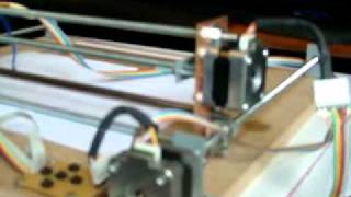 Homemade CNC Plotter: Running a Mach3 sample G-Code.