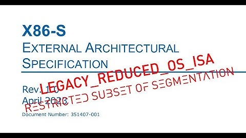 FINALLY: Intel to remove 16-bit REAL MODE, some 32b RINGS & more LEGACY from future x86-s CPUs!