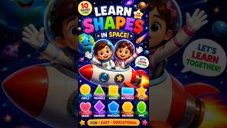 🚀 Learn Shapes in Space 🌟 | Circle, Triangle, Square &amp; More | Shapes for Kids | Preschool Learning
