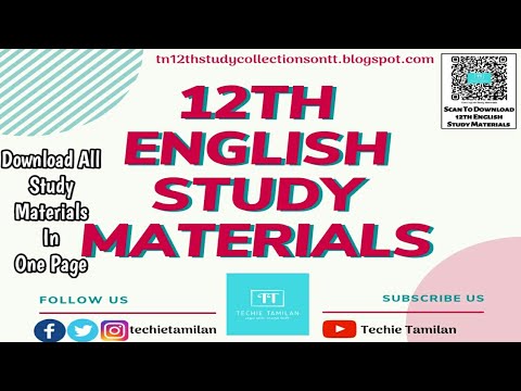 12th English All Study Materials | 2019 To 2020