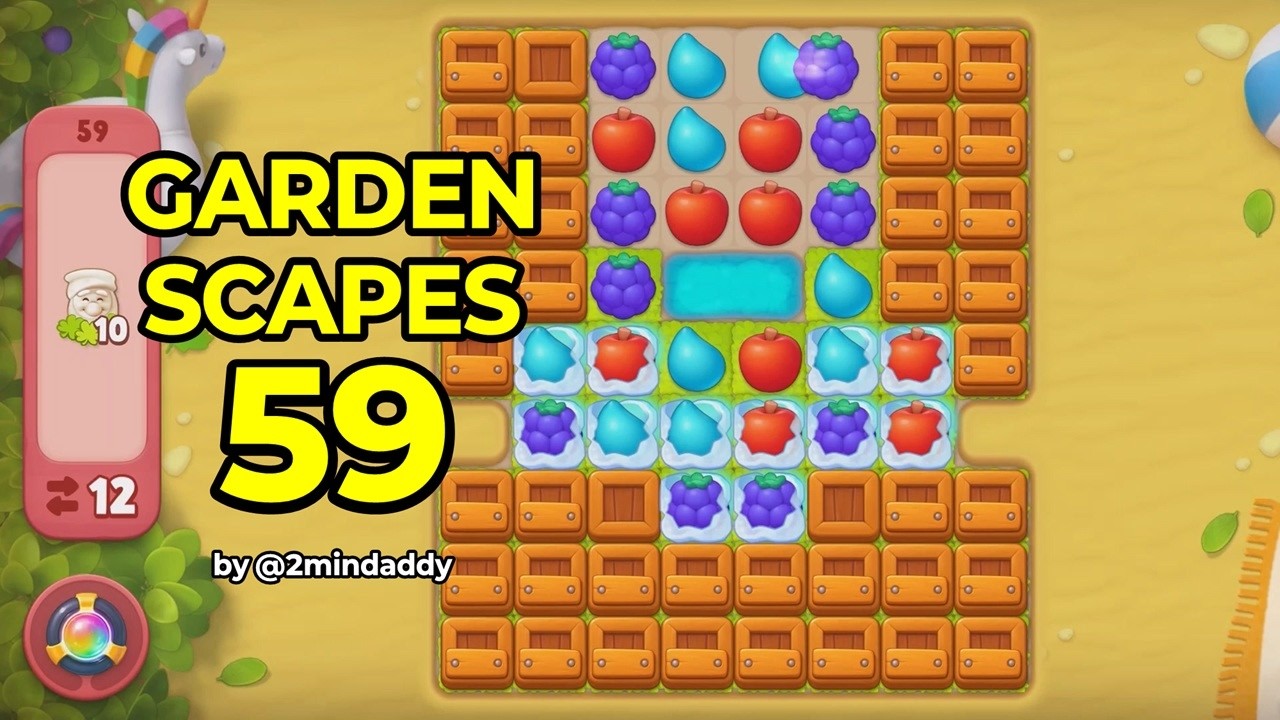 Gardenscapes Level 59 No Boosters Gameplay - YouTube