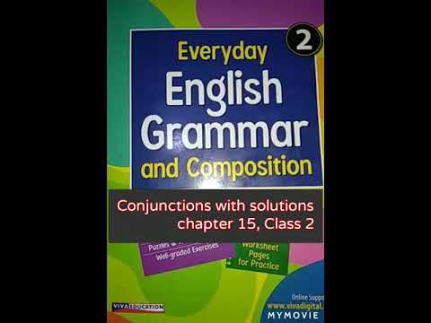 conjunctions chapter 15 with solutions class 2 everyday english grammar and composition book youtube