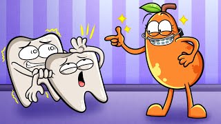 الفواكه في زيارة طبيب أسنان شرير | لحظات مضحكة مع لايزا وبيرو