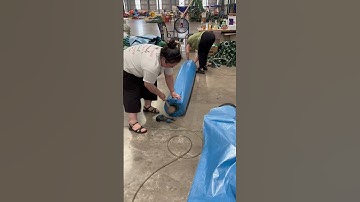 Ever Seen Turf Get a Full Wrap Treatment 👀 #artificialgrass #factory #Packaging #B2B #TurfProduction