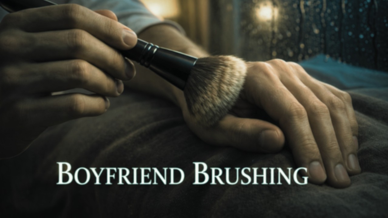 ASMR Boyfriend Pampers You on a Rainy Day: Gentle Face & Mic Brushing (Personal Attention)
