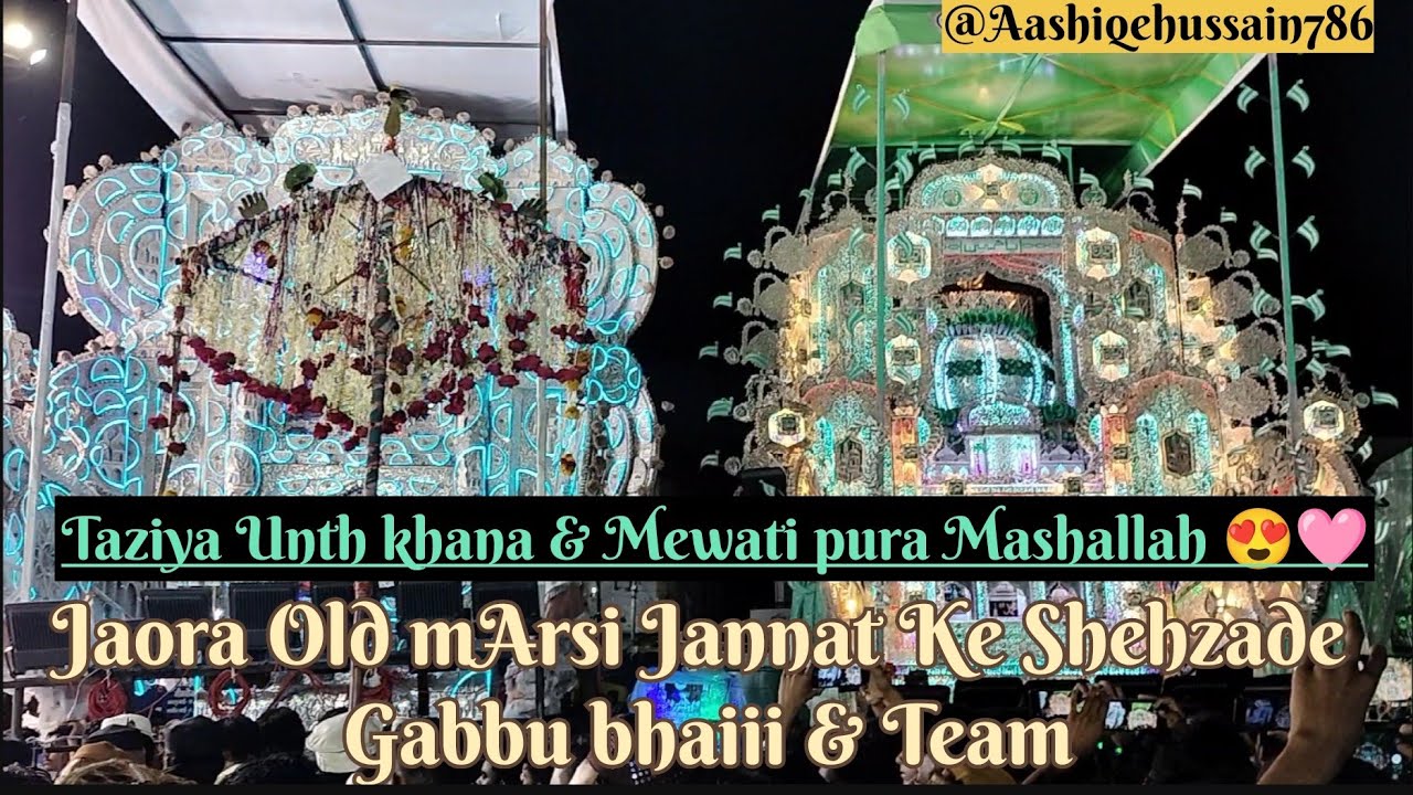Jaora Muharram 2024 Jaora Old marsi Jannat ke Shehzade By Gabbu bhai  Mashallah😍✨ #viralvideo #yaali