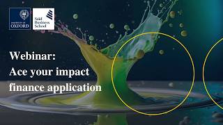 Webinar: Ace your impact finance application