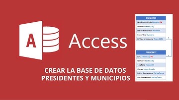 Crear la base de datos presidentes y municipios en access | Parte 1