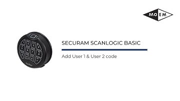 MOEM Safe - Add User 1 & User 2 Code SecuRam ScanLogic Basic