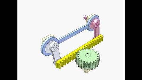 Gear rack and parallelogram mechanism 3480p | Mechanical Design Concepts And Mechanisms