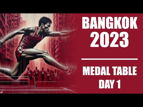 2023 Asian Athletics Championships - Medal Table after Day 1 #bangkok