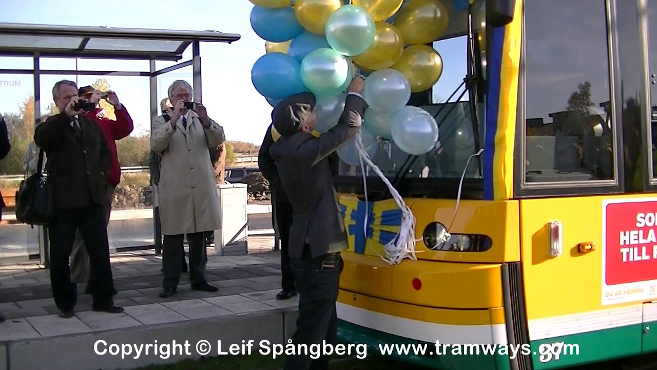 Invigning av spårvägslinje 2:s förlängning i Norrköping, 21 okt 2011