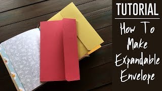 Expanding Pocket DIY tutorial | How To Make an Expandable Envelope | Book Pocket