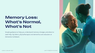 Memory Loss:  What's Normal, What's Not