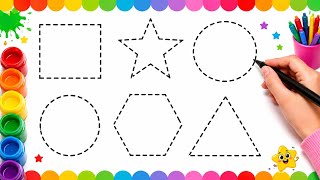 Learn Shapes for Kids | Tracing Circle, Square, Triangle & More | Fun Preschool Learning