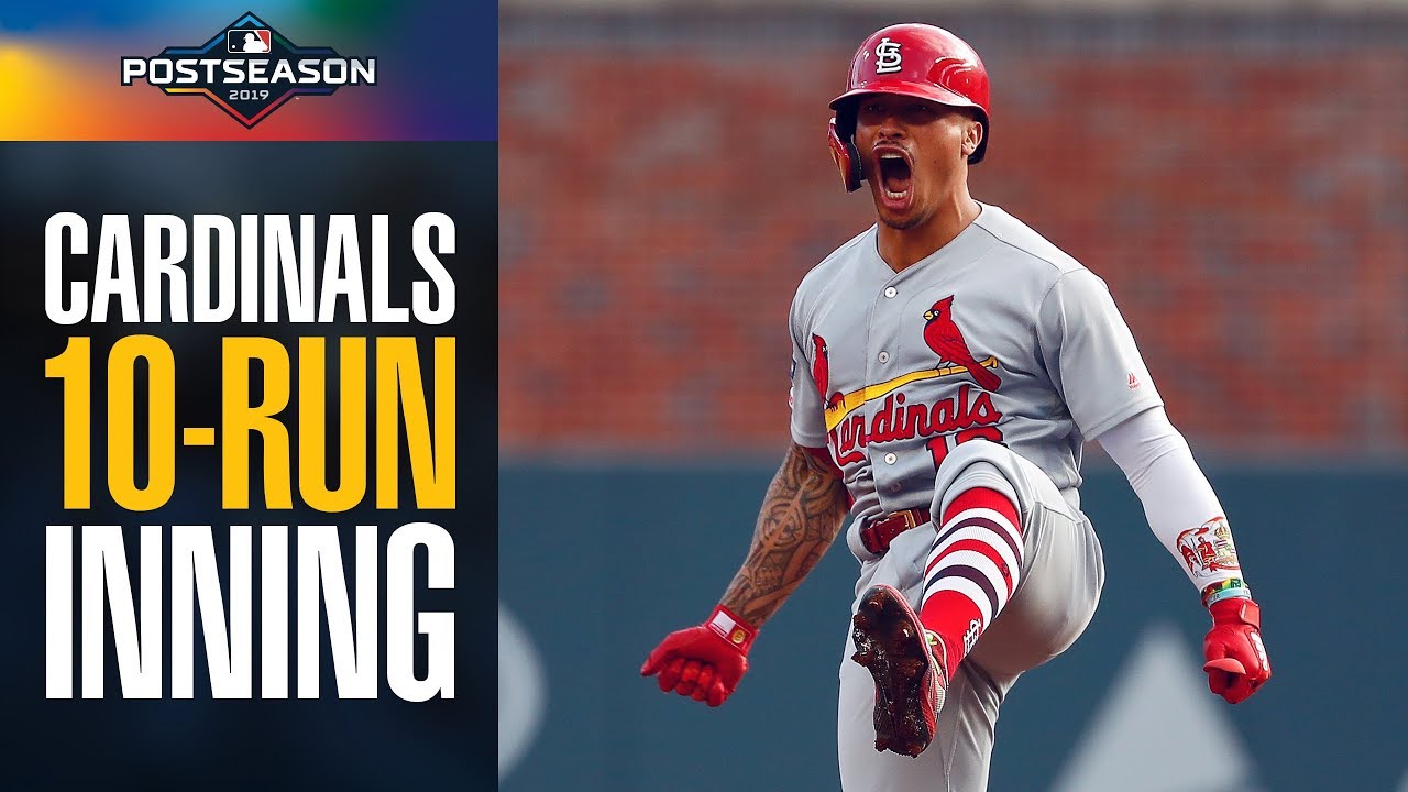 Cardinals score 10 (yes, TEN) runs in first inning of NLDS Game 5 vs. Braves | MLB Highlights ...