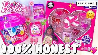 Pink Store Bought Slime Review 💖🎀 100% Honest Barbie Five Below & Ross Slime Under $10