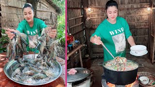 Delicious shrimp cook with country style - Cooking with Sreypov