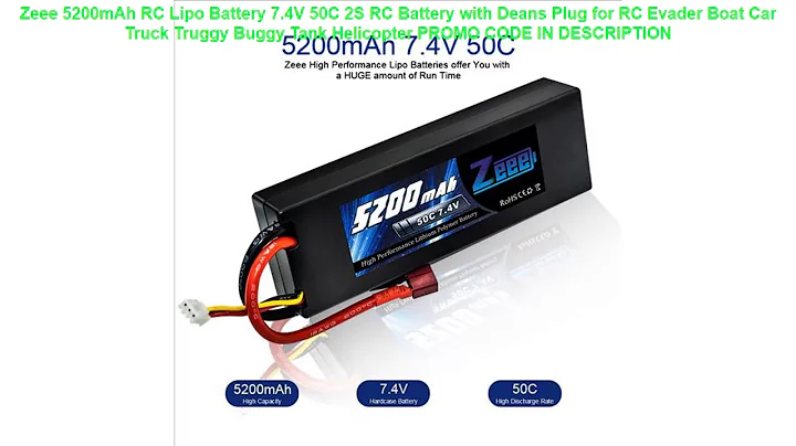 Cheap Zeee 5200mAh RC Lipo Battery 7.4V 50C 2S RC Battery with Deans Plug for RC Evader Boat Car Tr