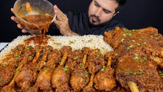 Pouring Hot Mutton Curry on Rice | Massive Drumsticks Desi Food ASMR Mukbang