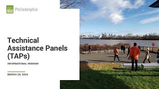 ULI PHL: Technical Assistance Webinar - March 29, 2024