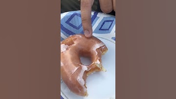 Donut being squished in slow motion