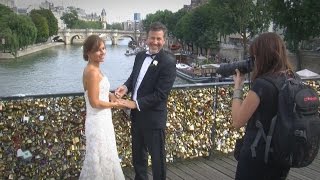 The Love Lock Bridge, the way it was, Paris France Resimi