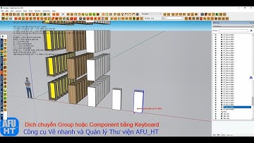 Hướng dẫn sử dụng lệnh Dịch chuyển bằng phím dựng hình Nội thất sản xuất bằng CNC trong Sketchup