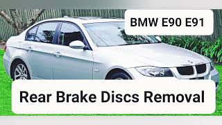 BMW E90 E91 How to Replace Rear Brake Discs